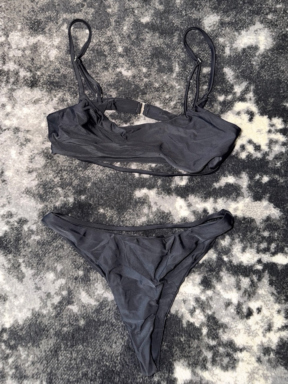 Black Strappy Bikini Set – Size Medium